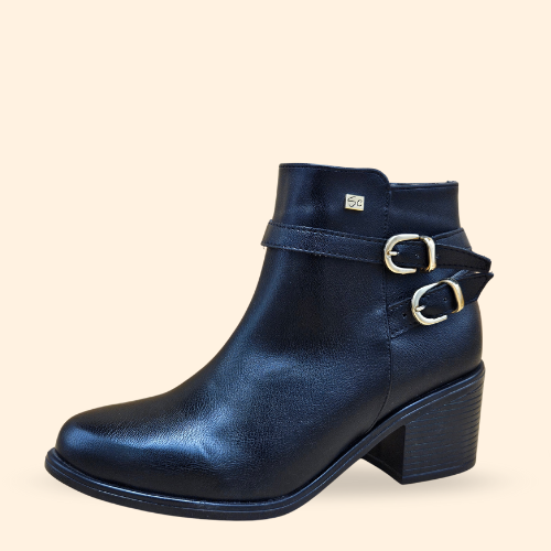 Mayoreo De 6 Pares De Botín Irma en Oasys Color Negro Estilo - 2634