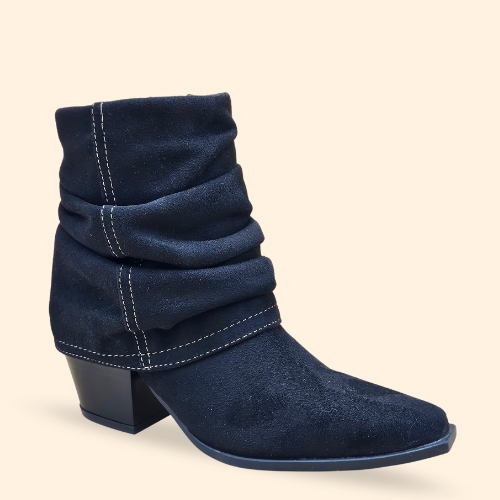 Mayoreo De 6 Pares De Botín Vaqui en Prisco Color Negro Estilo - 4043