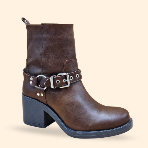 Mayoreo De 6 Pares De Botín Kenza en Color West Nut Estilo - 5802