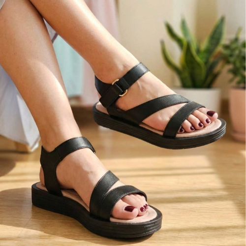 Sandalias De Tiras Modelo-2908 De Piel Vegana