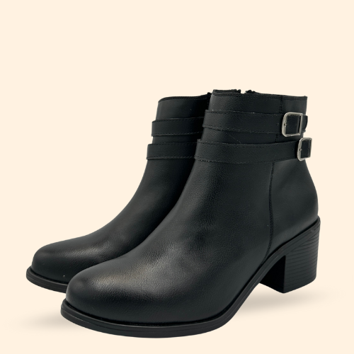 Mayoreo De 6 Pares De Botín Irma en Oasys Color Negro Estilo - 2636