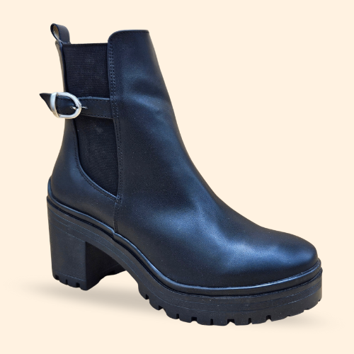 Mayoreo De 6 Pares De Botín Greta en Color Nairobi Negro Estilo - 5234