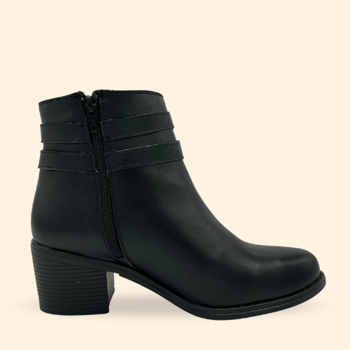 Mayoreo De 6 Pares De Botín Irma en Oasys Color Negro Estilo - 2636