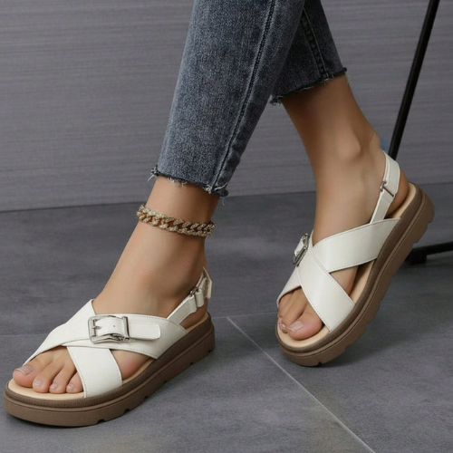 Sandalias De Tiras Modelo-7032 De Piel Vegana