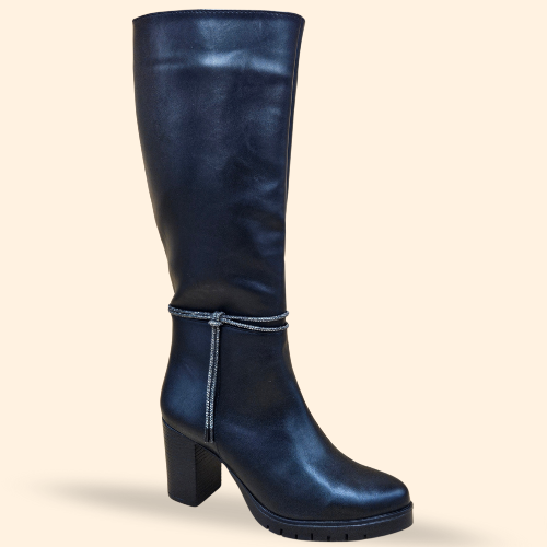 Mayoreo De 6 Pares De Bota Valeta De Color Cleveland Negro Estilo - 2034