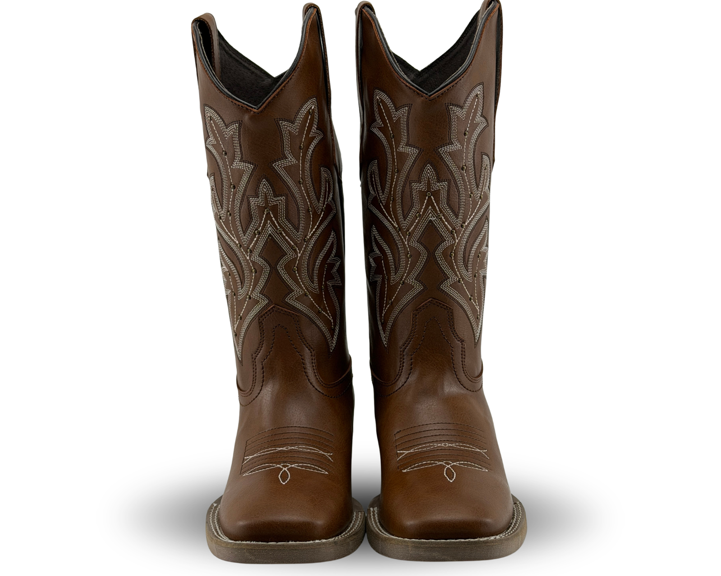 Botas Vaqueras Con Bordado Rahvan Cogñac