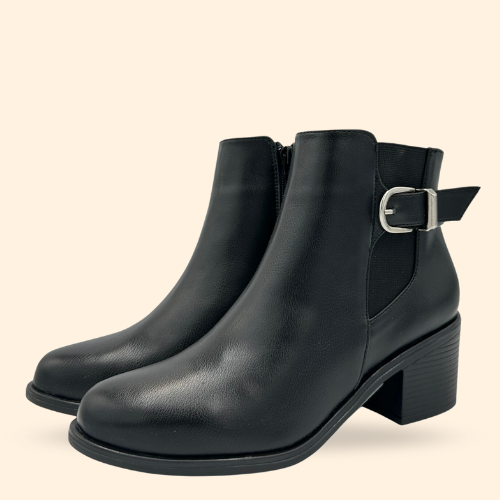 Mayoreo De 6 Pares De Botín Irma en Oasys Color Negro Estilo - 2643