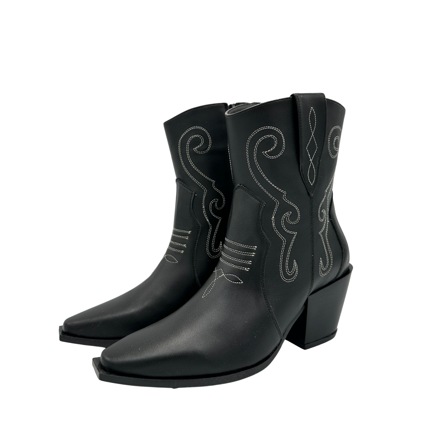 Botín para Mujer Vaquero Estilo-4038 Color Negro