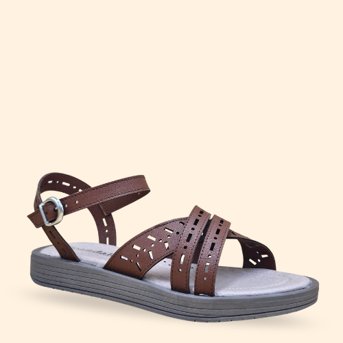 Mayoreo De 6 Pares De Sandalia Kool Argelia Tan Estilo-2919