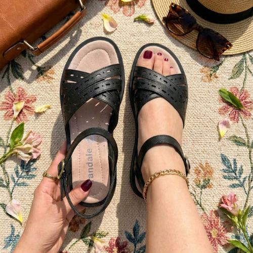 Sandalias De Tiras Modelo-2919 De Piel Vegana