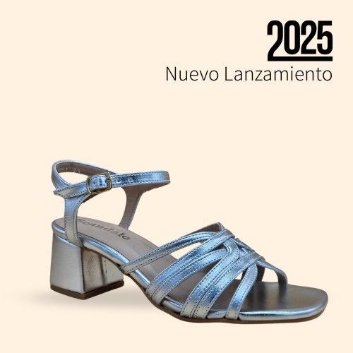 Mayoreo De 6 Pares De Zapatilla Napa Plata Estilo-2721