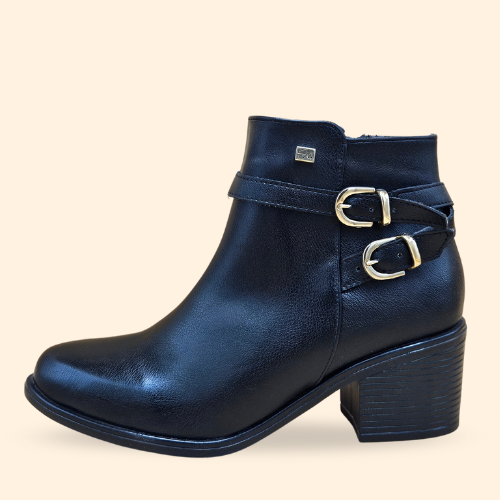 Mayoreo De 6 Pares De Botín Irma en Oasys Color Negro Estilo - 2634