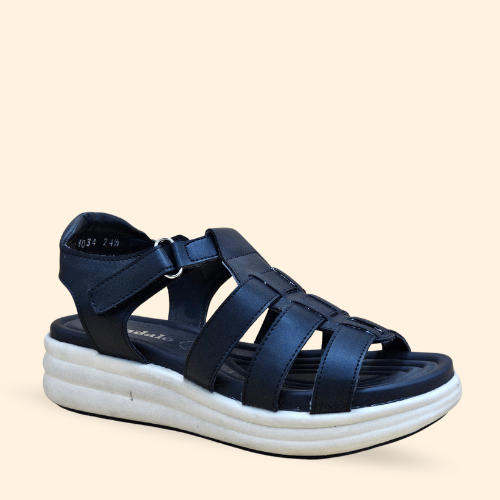 Mayoreo De 6 Pares De Sandalia Linda Nairobi Negro Estilo-6034
