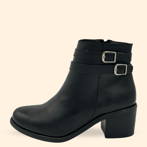 Mayoreo De 6 Pares De Botín Irma en Oasys Color Negro Estilo - 2636