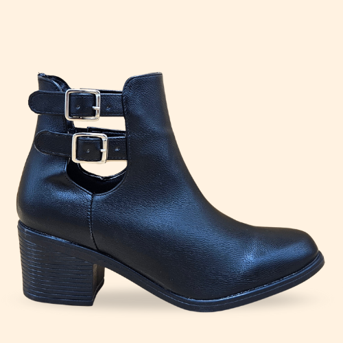 Mayoreo De 6 Pares De Botín Irma en Oasys Color Negro Estilo - 2651