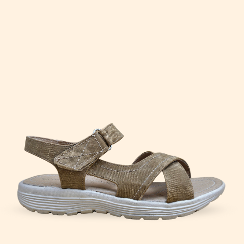 Mayoreo De 6 Pares De Sandalia Silueta Jeans Camel Estilo-5332