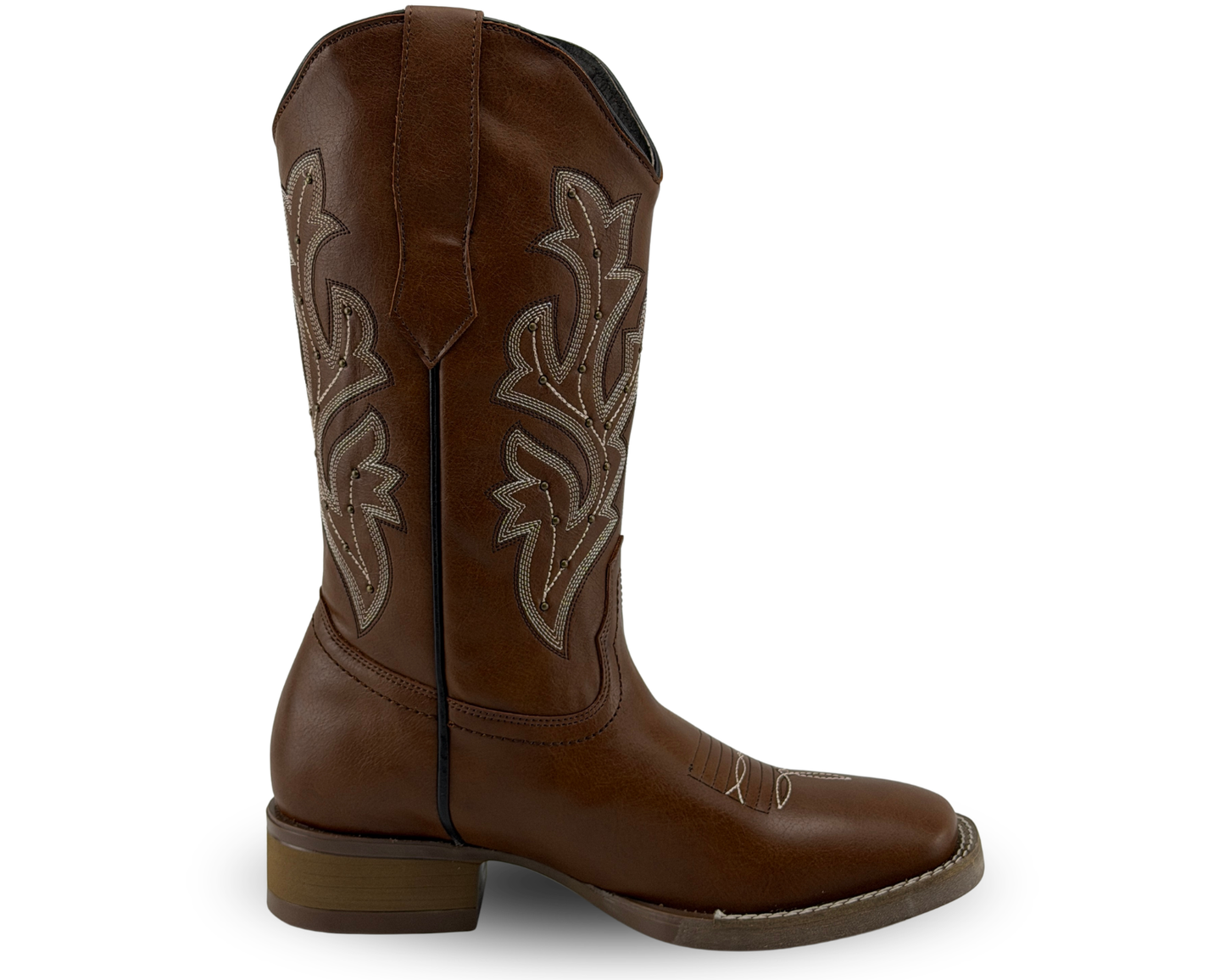 Botas Vaqueras Con Bordado Rahvan Cogñac