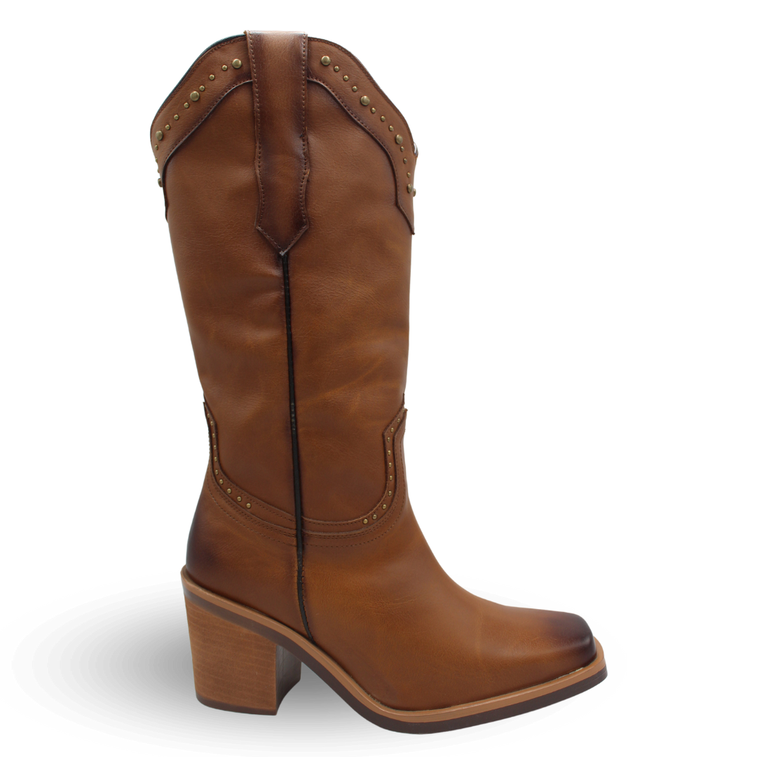 Bota para Mujer Vaquero Estilo-02 Color Café