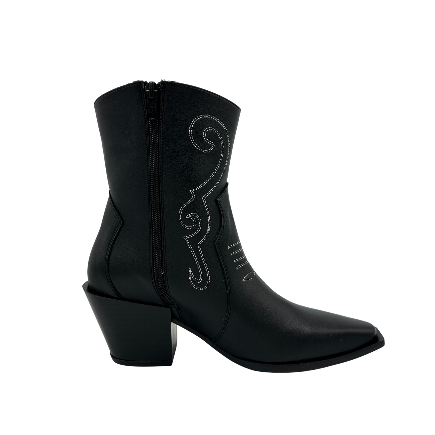 Botín para Mujer Vaquero Estilo-4038 Color Negro