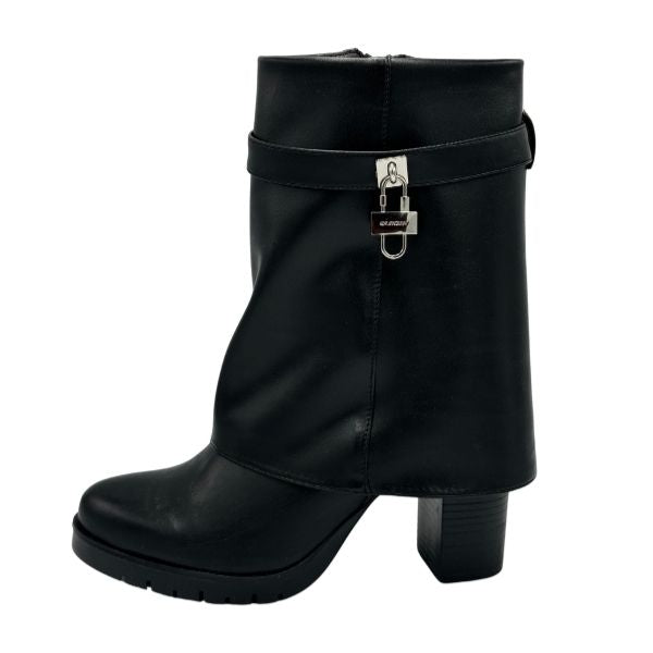 Bota para Mujer de Tacón Medio Estilo-2031 Color Negro