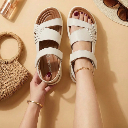 Sandalias De Tiras Modelo-6031 De Piel Vegana