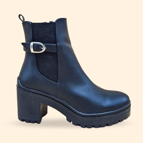 Mayoreo De 6 Pares De Botín Greta en Color Nairobi Negro Estilo - 5234