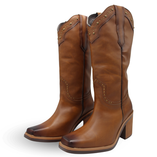 Bota para Mujer Vaquero Estilo-02 Color Café