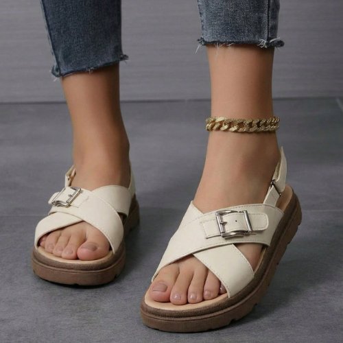 Sandalias De Tiras Modelo-7032 De Piel Vegana