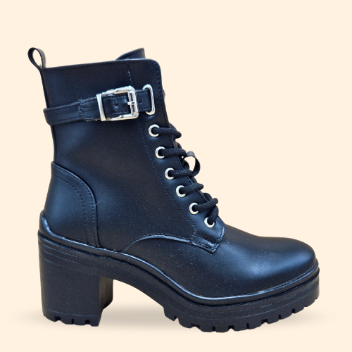 Mayoreo De 6 Pares De Botín Greta en Color Nairobi Negro Estilo - 5232
