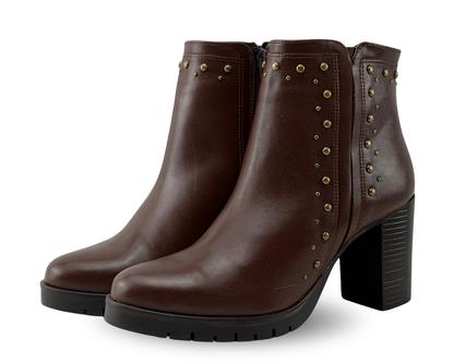 Botines Scandalo 2019 Color Café De Tacón