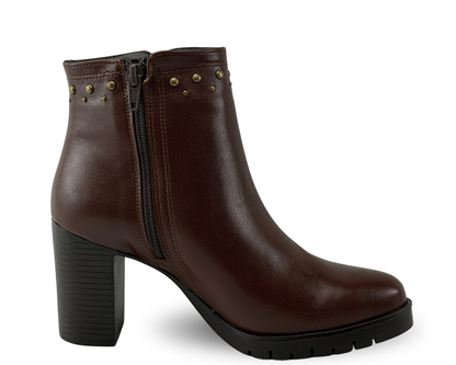 Botines Scandalo 2019 Color Café De Tacón