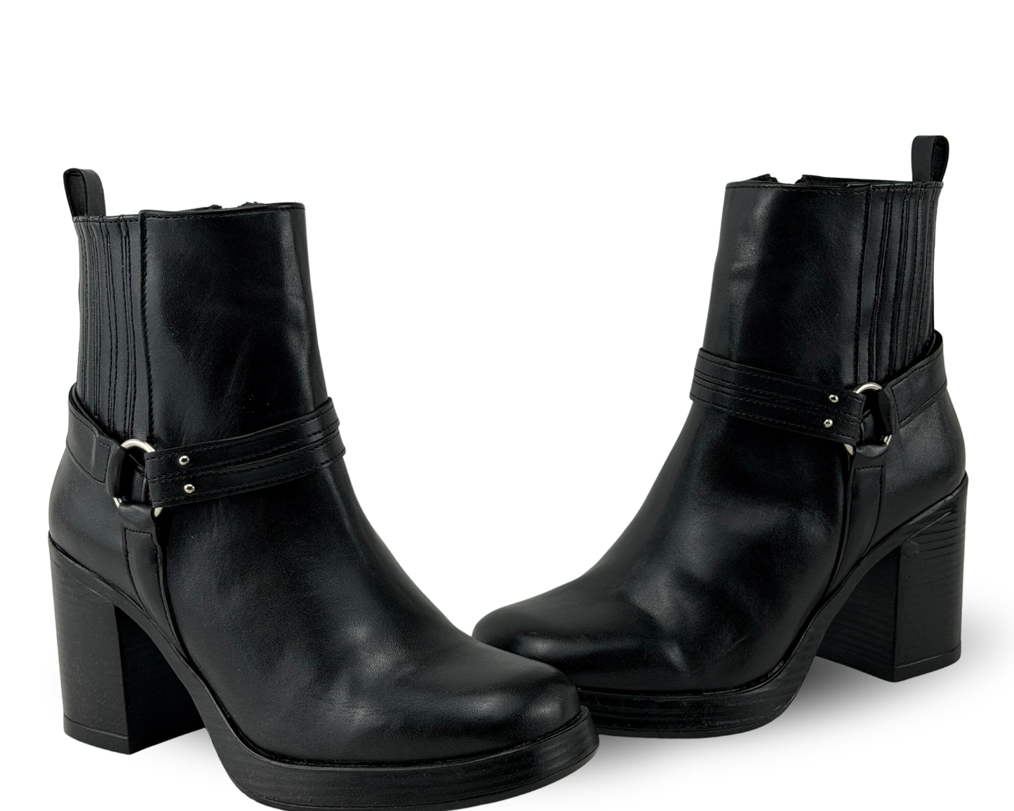 Botines Scandalo 5307 Color Negro De Tacón