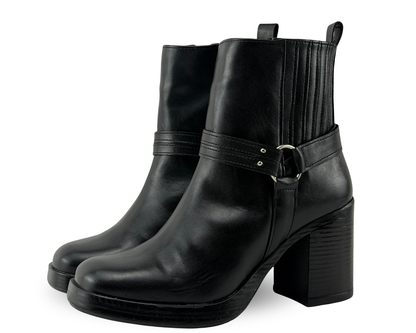 Botines Scandalo 5307 Color Negro De Tacón