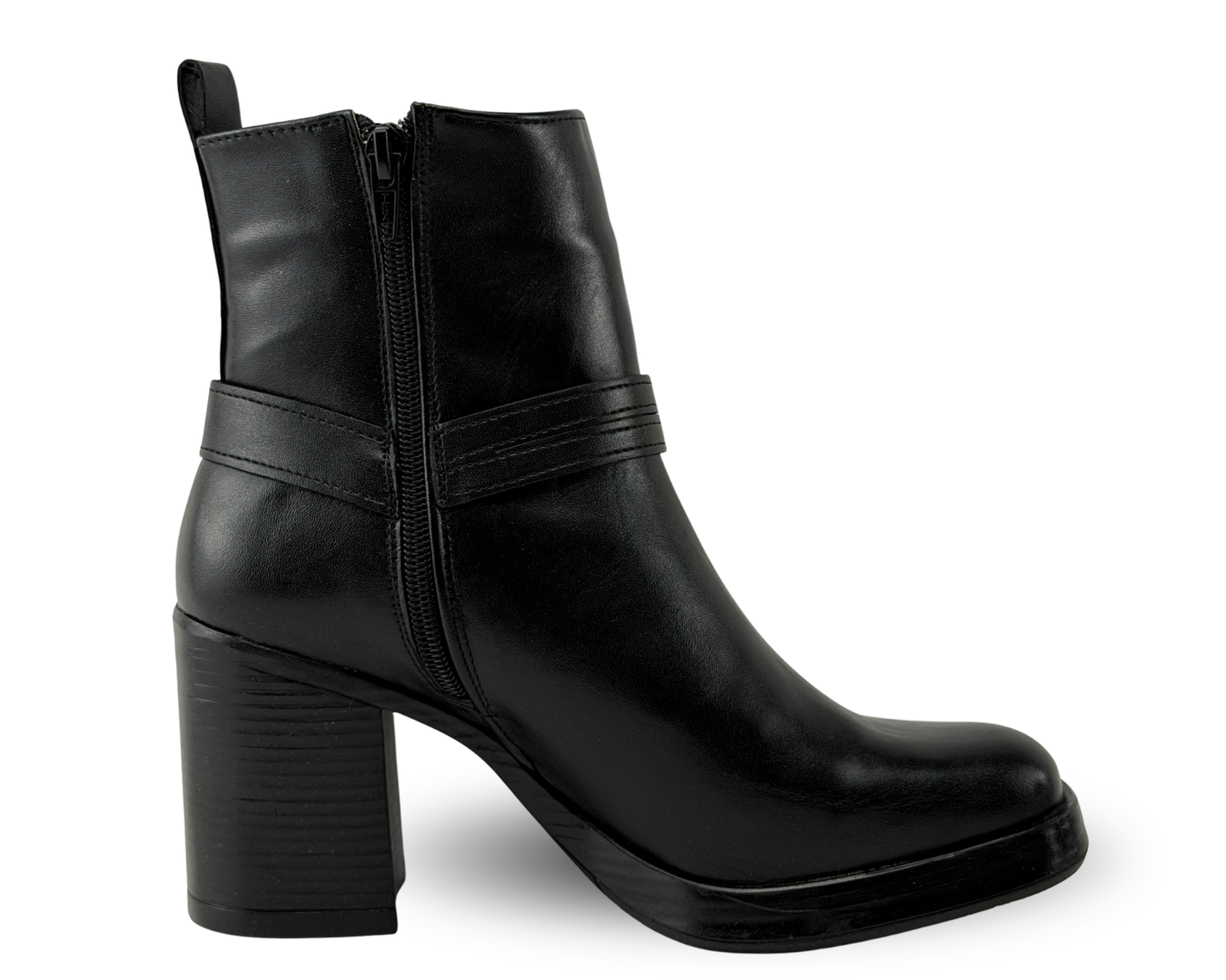Botines Scandalo 5307 Color Negro De Tacón