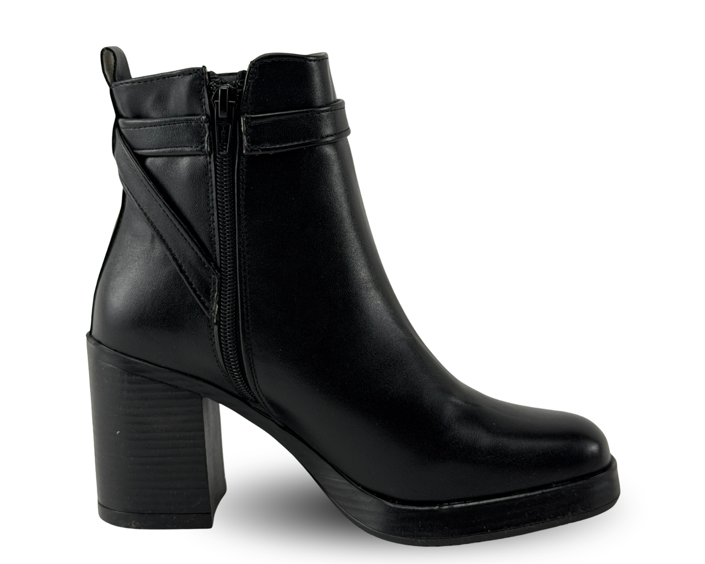 Botines Scandalo 5303 Color Negro De Tacón