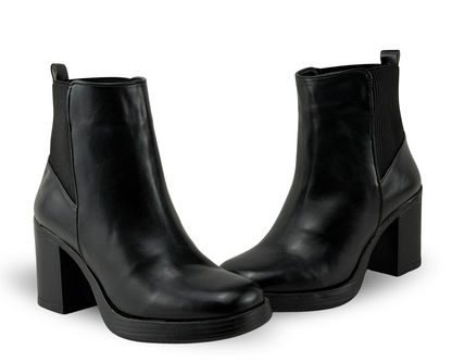 Botines Scandalo 5131 Color Negro De Tacón