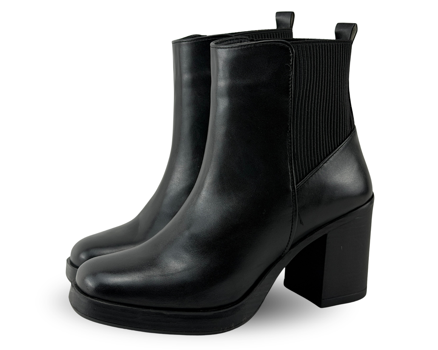 Botines Scandalo 5131 Color Negro De Tacón