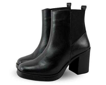 Botines Scandalo 5131 Color Negro De Tacón