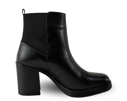 Botines Scandalo 5131 Color Negro De Tacón