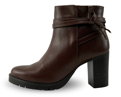 Botines Scandalo 2032 Color Café De Tacón