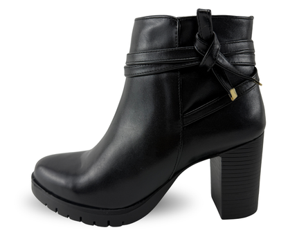 Botines Scandalo 2032 Color Negro De Tacón