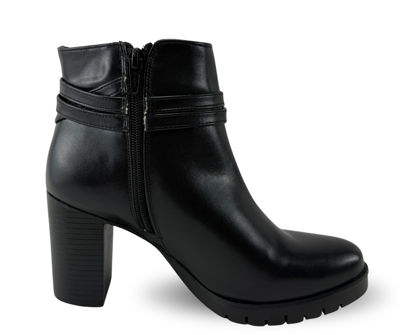 Botines Scandalo 2032 Color Negro De Tacón