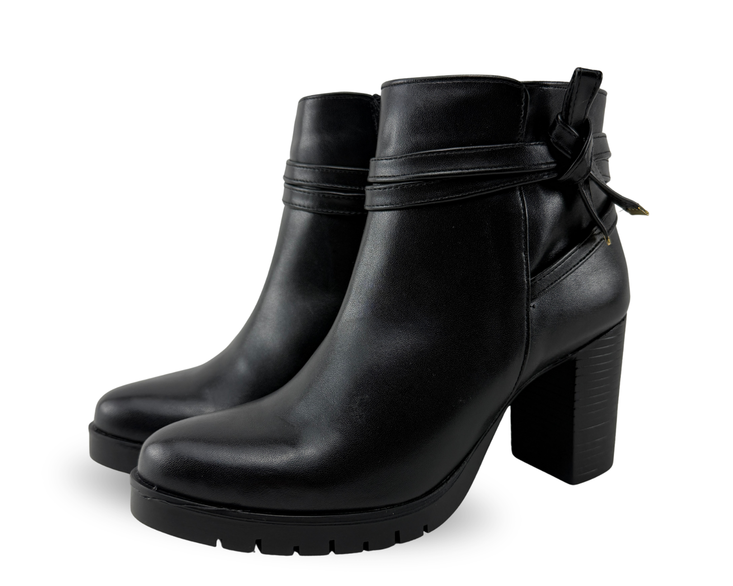 Botines Scandalo 2032 Color Negro De Tacón