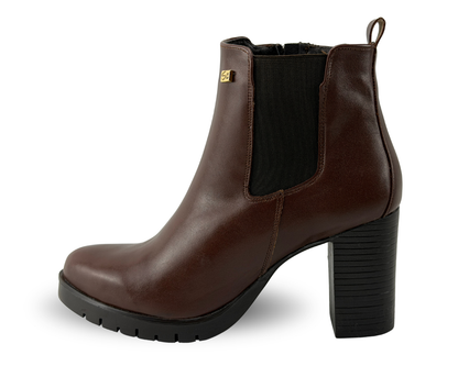Botines Scandalo 2023 Color Café De Tacón
