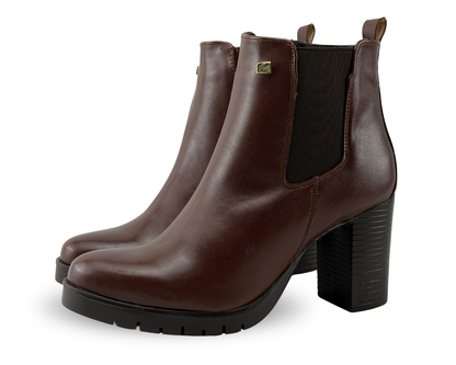 Botines Scandalo 2023 Color Café De Tacón
