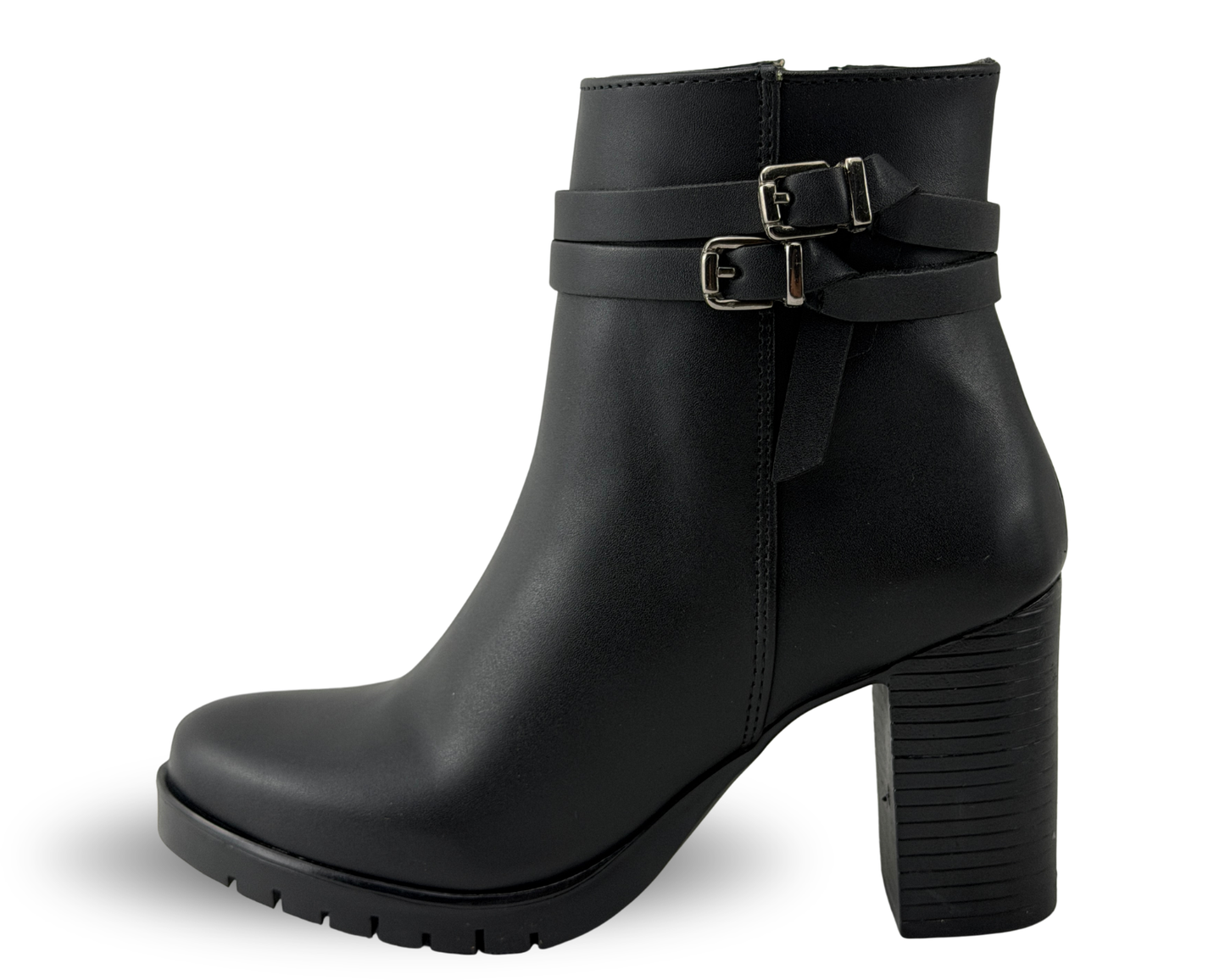 Botines Scandalo 2043 Color Negro De Tacón