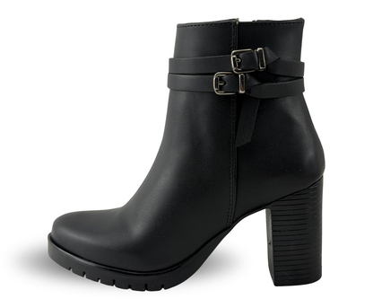 Botines Scandalo 2043 Color Negro De Tacón