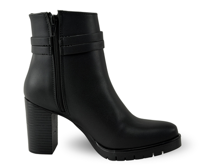 Botines Scandalo 2043 Color Negro De Tacón