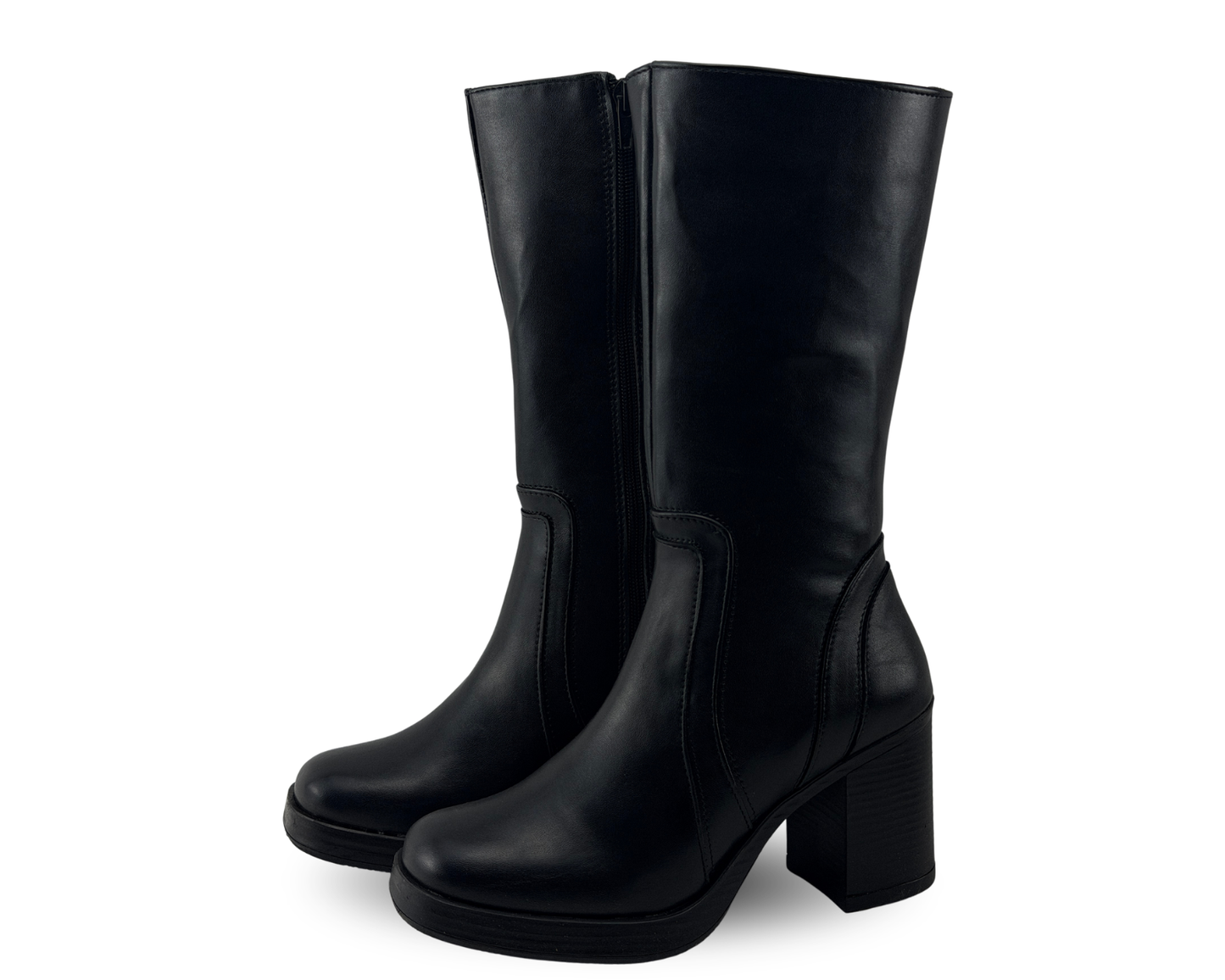 Botas Scandalo 5300 Color Negro De Tacón