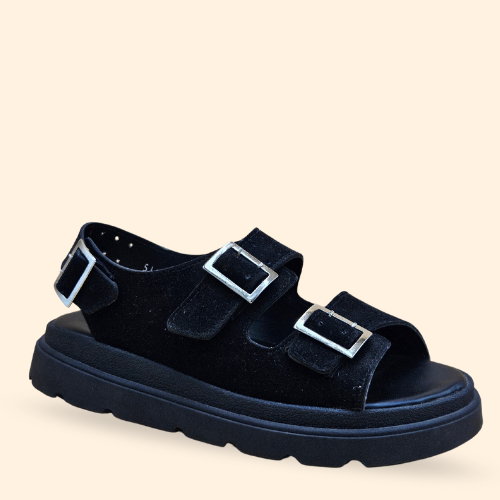 Mayoreo De 6 Pares De Sandalia Playa Dakar Negro Estilo 7033